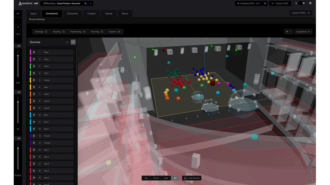 Downmix Engine translates venue-wide spatial audio experiences into standardized formats for broadcasting, studio pre-production, and ancillary monitoring.