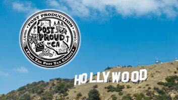 The proposed California Postproduction Tax Credit could help rejuvenate the state’s struggling post-production industry. Photo: Thomas Imo/Photothek via Getty Images; Logo: Motion Picture Editors Guild.