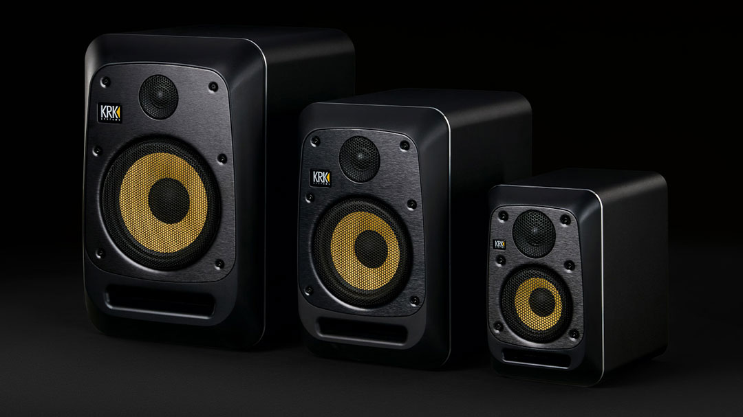 KRK V Series Five Collection (L-R) in V8, V6 and V4 versions.