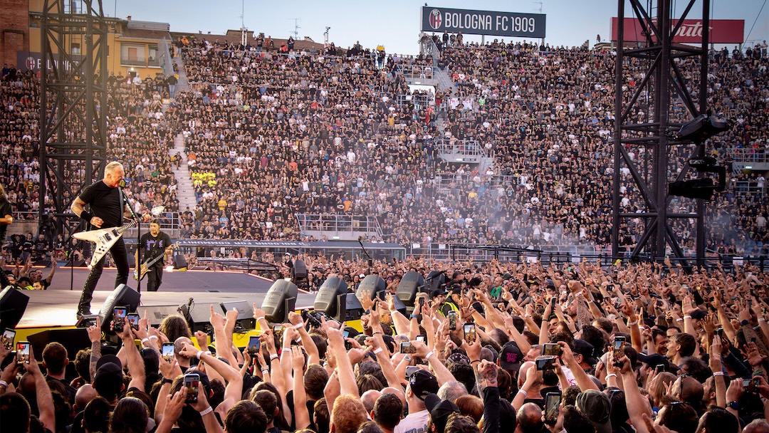 Metallica tears in up in Bologna,Italy. Photo: Jeff Yeager