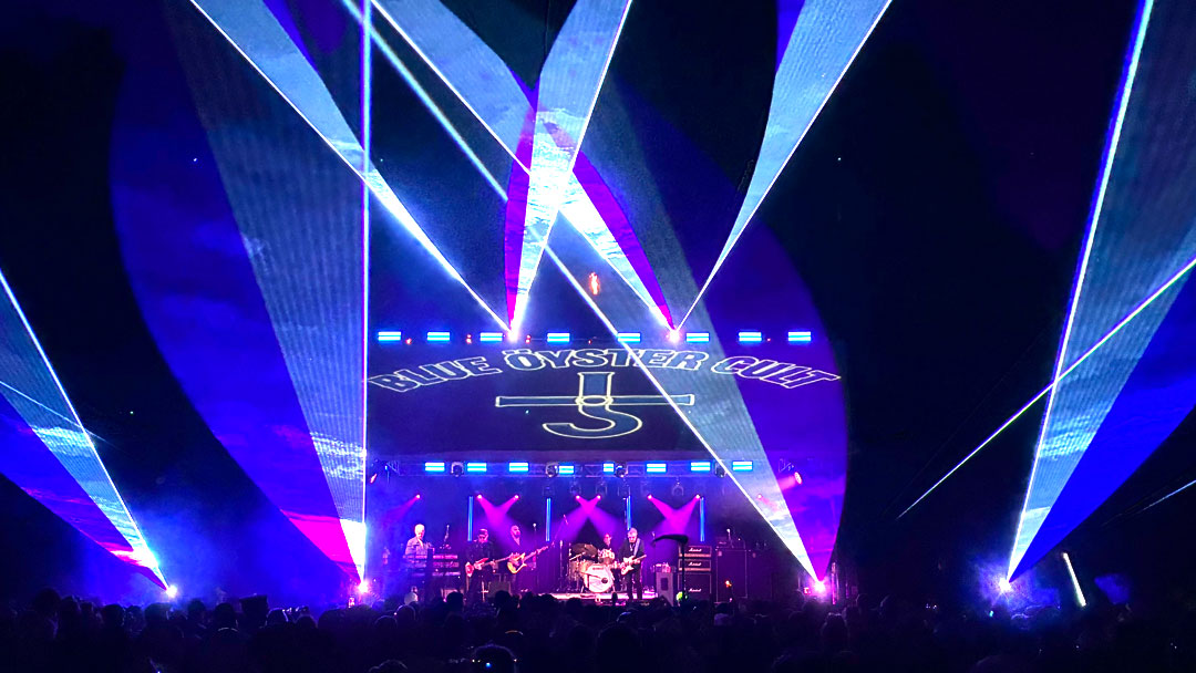 Blue Öyster Cult performing live at Nelson Ledges Quarry Park in June 2026.