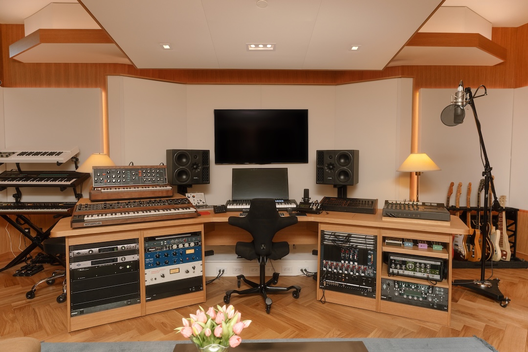 The control room is designed to support a hybrid production workflow.