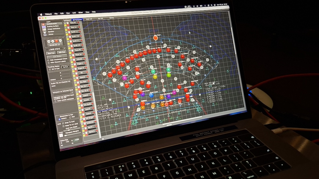 Wright's TiMax SoundHub setup.