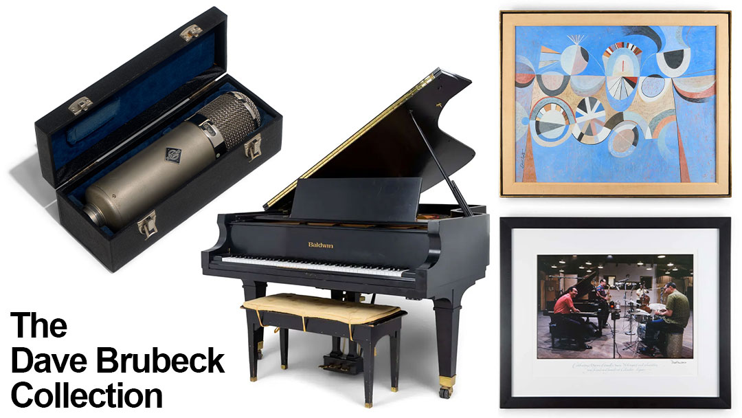Some of the many items offered in the Dave Brubeck Collection auction. Photos: Julian's Auctions.