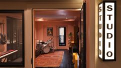 The live room offers pro instruments and acoustical treatments, but visitors also have the option of recording in Room 414. Photo: Brittany Sudwischer.