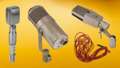 Microphones that captured crucial classic rock performances will hit the auction block in October. Photos: Propstore Auction.