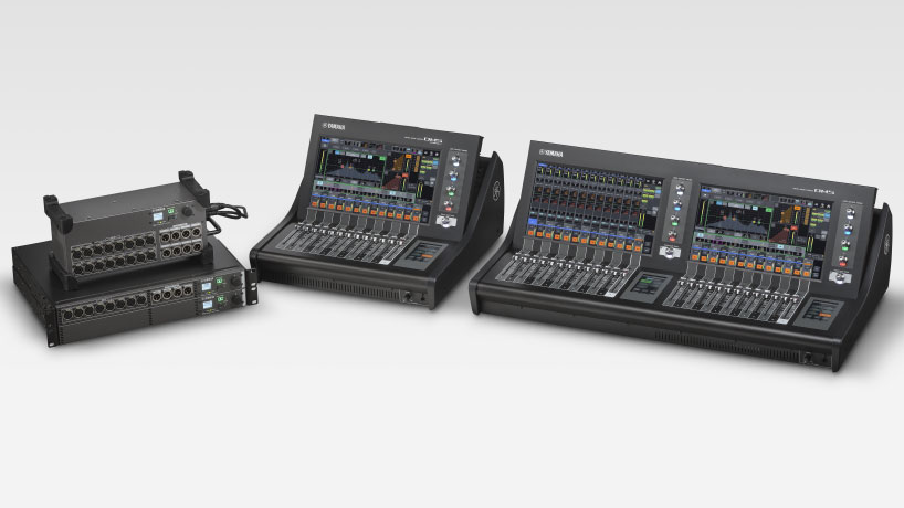 (l-r): Yamaha's new RUio devices, DM5 Compact console and DM5 console.