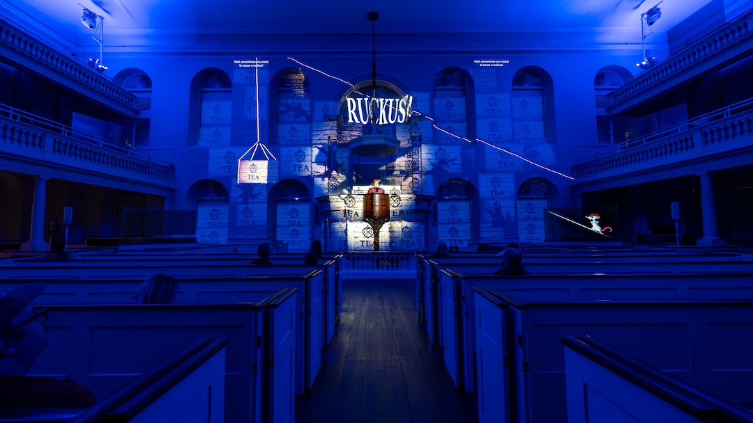 Visitors to Boston's Old South Meeting House get immersive in Revolutionary War history with the help of an audio system created by Electrosonic.
