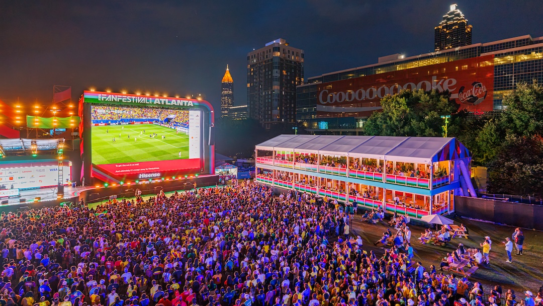 Technical Elements installed, operated and maintained the technical infrastructure for FIFA Fan Festival Atlanta across a 38-day production run