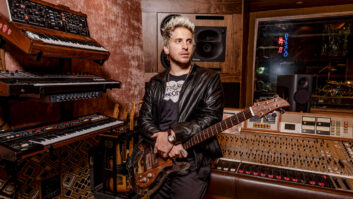 The centerpiece of Andrew Watt’s studio is a ’70s 32-channel Cadac console used to record everyone from the Sex Pistols to Queen to Radiohead over the years. Photo: Mathieu Bitton.
