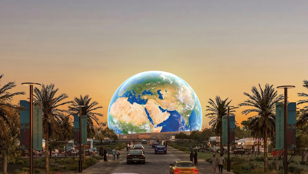 Artist’s rendering of Sphere Abu Dhabi. Image: PRNewsfoto/Department of Culture and Tourism – Abu Dhabi.