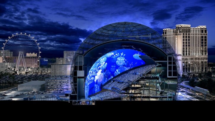 A rendering of the interior of Las Vegas’ Sphere. Image: Sphere Entertainment.