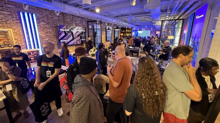 The new Roland Store New York City held its grand opening Saturday, drawing artists, creators and more to the high-profile event. Photo: Clive Young / Future.