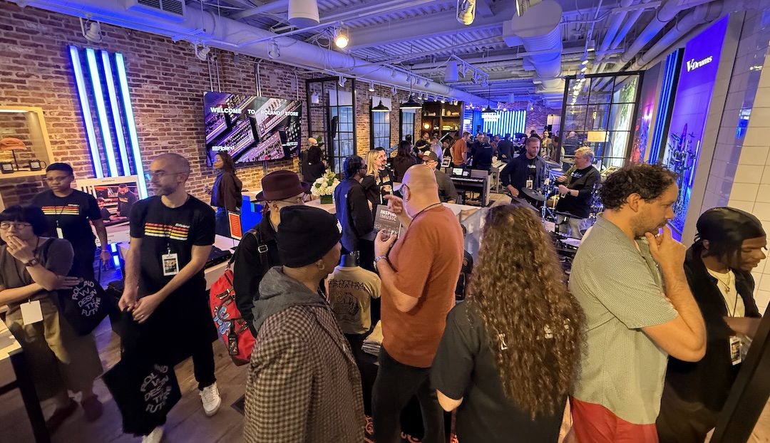 The new Roland Store New York City held its grand opening Saturday, drawing artists, creators and more to the high-profile event. Photo: Clive Young / Future.