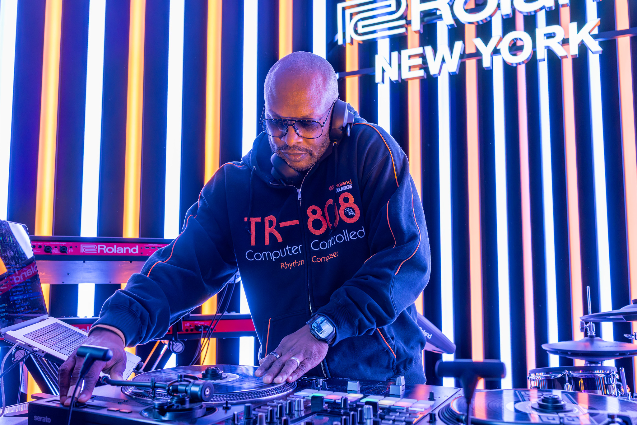 Legendary producer/turntablist DJ Jazzy Jeff on the wheels of steel. Photo: Roland.