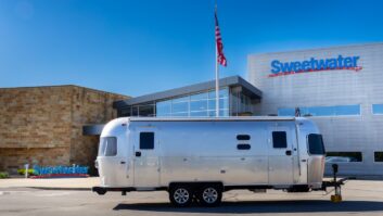 The instantly recognizable exterior, enclosing a highly customized interior, of the classic 25-foot Sweetwater Airstream travel trailer. Photo: Matthew Owen