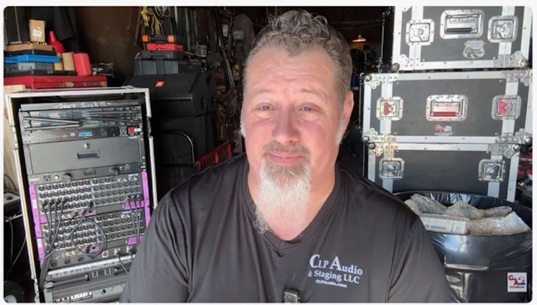 veteran live sound engineer and CLP Audio & Staging owner JR Everhart,