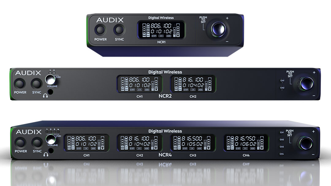 Audix’s 16-product Novacore wireless ecosystem is now complete with the release of its NCR2 and NCR4 digital wireless receivers.