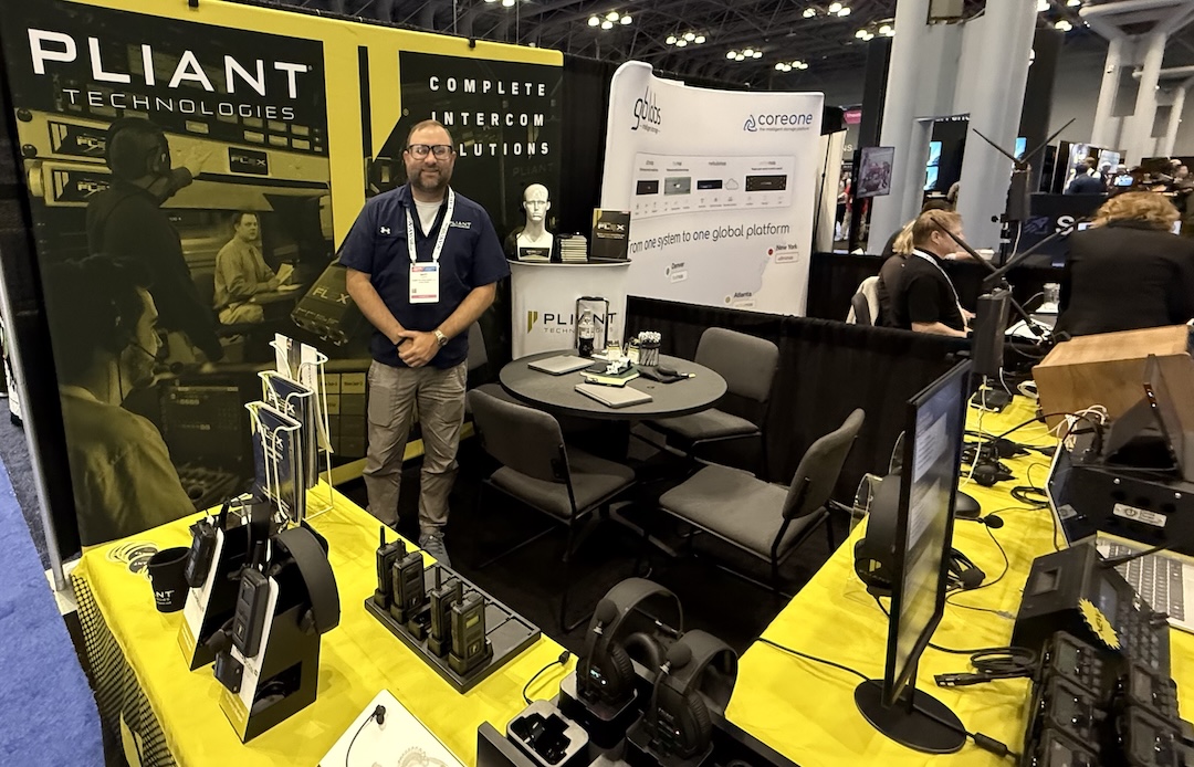 Matt Lott, regional sales manager at Pliant, spent his days discussing the company’s offerings including the new CrewCom Flex intercom platform, which integrates wired panels, wired beltpacks, virtual users and wireless intercom systems into a single communications ecosystem.