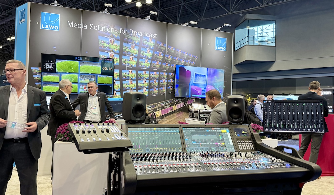 Lawo was highlighting its long-running mc2 audio production console range.