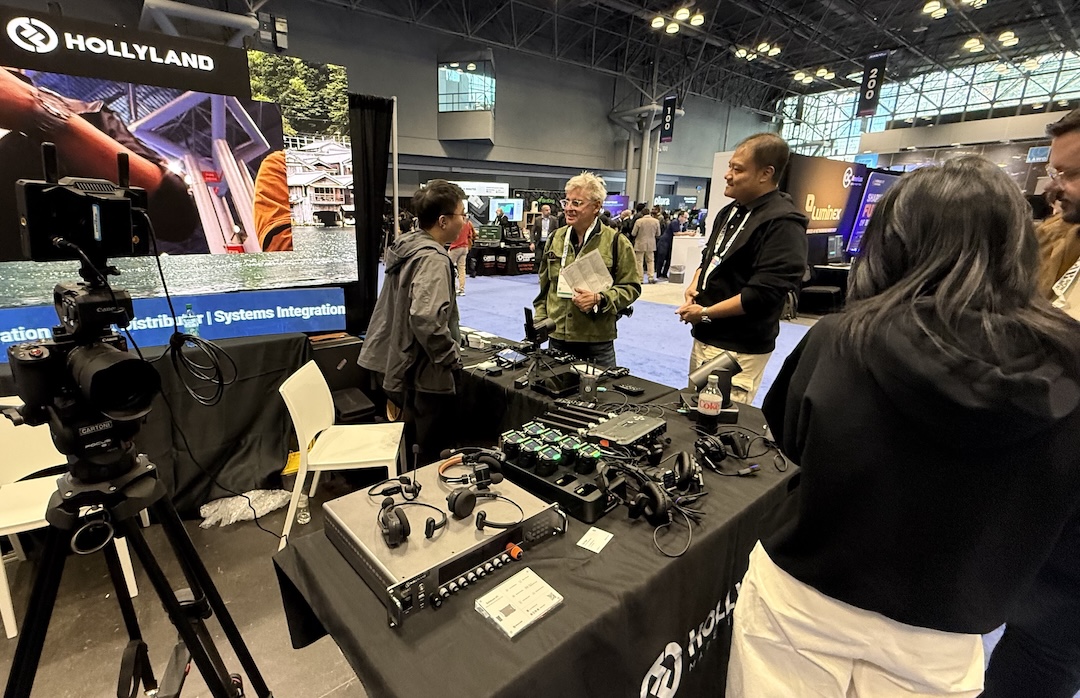 Things were busy at the Hollyland booth, as the company presented a variety of products intended for everyone from broadcast pros to content creators.