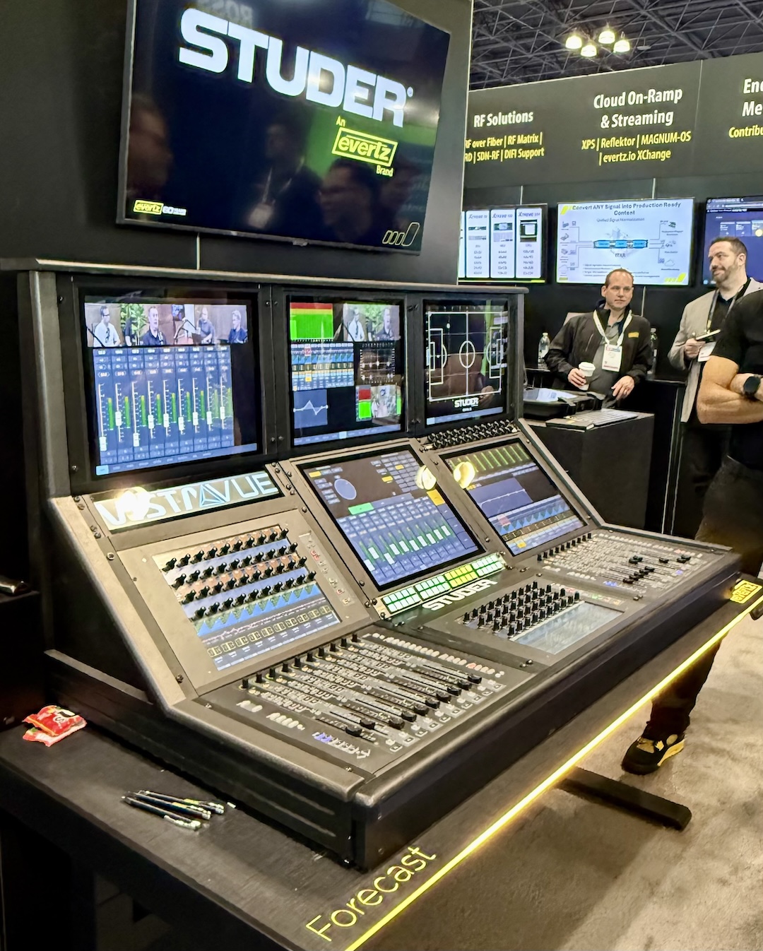 Studer by Evertz showcased the flexibility of its Vista mixing console platform.