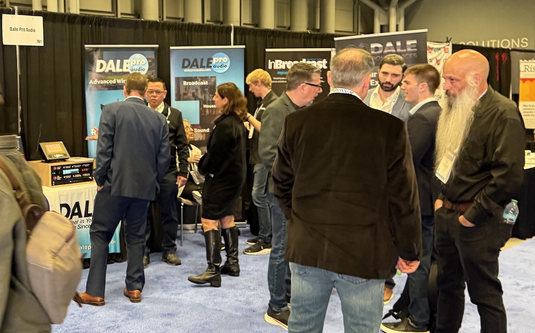 The Dale Pro Audio booth was packed all day.