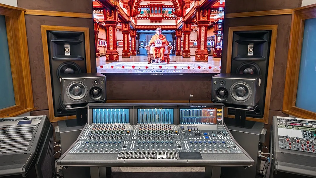The BAPS North American headquarters has upgraded its studio with an SSL Oracle 24-channel in-line mixing console.