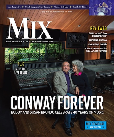 Buddy and Susan Brundo on the cover of Mix in July 2016. Photo: Chris Schmitt.