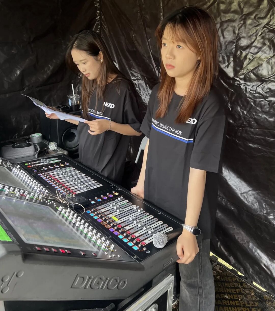 Engineers at the JZ Festival.