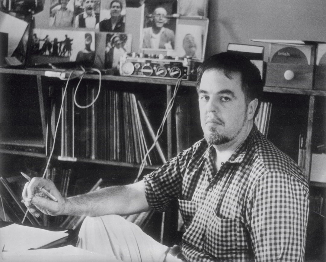 Alan Lomax in his studio, October 1961. Photo: Bettman