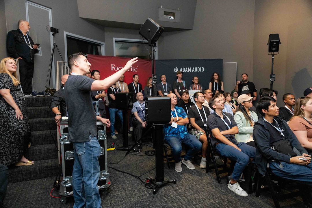 The audience in ADR 2 was treated to an optimized near-field immersive listening experience. Photo by Dajuana Jones/smug mug.