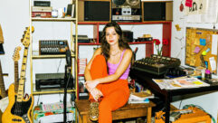 Lindsey Mackin makes extensive use of Tascam's Portastudio 244 four-track recorder while working up new albums.